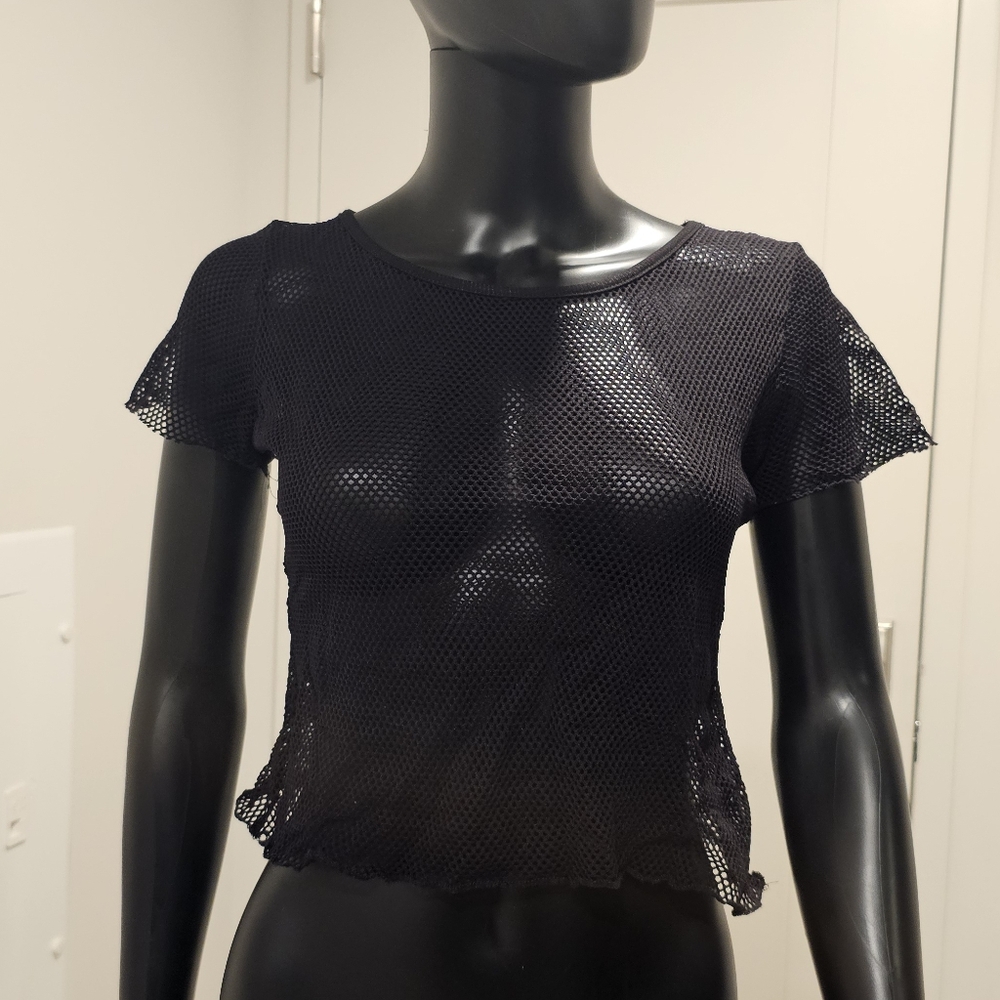 Black Mesh Top